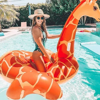 Giant Giraffe Pool Float 1