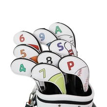 

Golf Headcover Iron Easy-to-use zipper style PU leather Water Proof 9Pcs/set