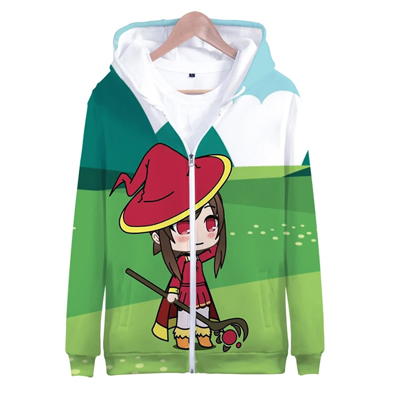 Desenhos Animados Gacha Life Hoodie Homens / Mulheres 3D Zipper