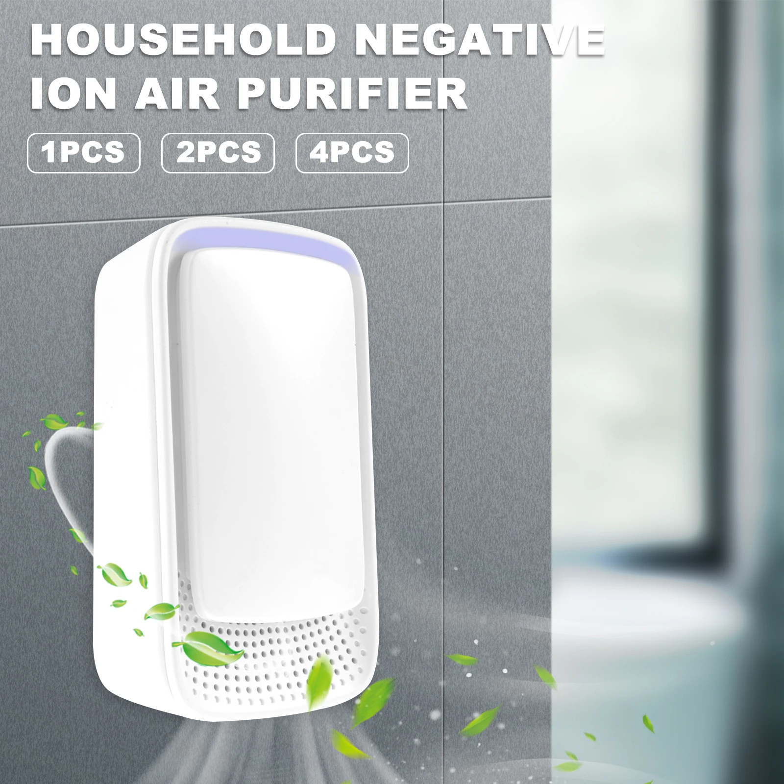 1/2/4Pcs Mini Air Purifier For Home Plug in Air Ionizer Negative Ion Purifier No Filter Household Odor Eliminator Cleaner