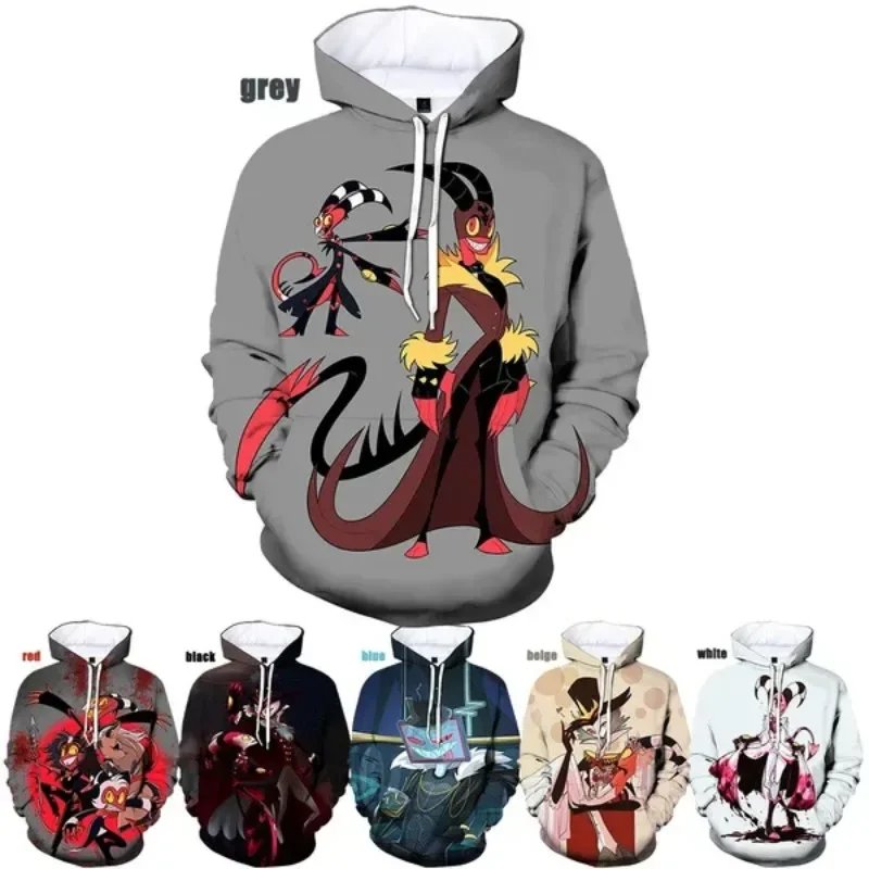 

Hoodie Helluva Boss 3D Printing Hoodie Cartoon Anime Printing Hoodie Unisex Fashion Long Sleeve Hoodies Cosplay Men's Clothing