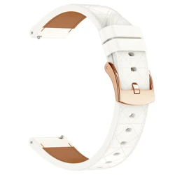 Premium 20mm Synthetic Leather Watch Strap - Universal Fit Bracelet - Honor Magic 2 42mm (White)