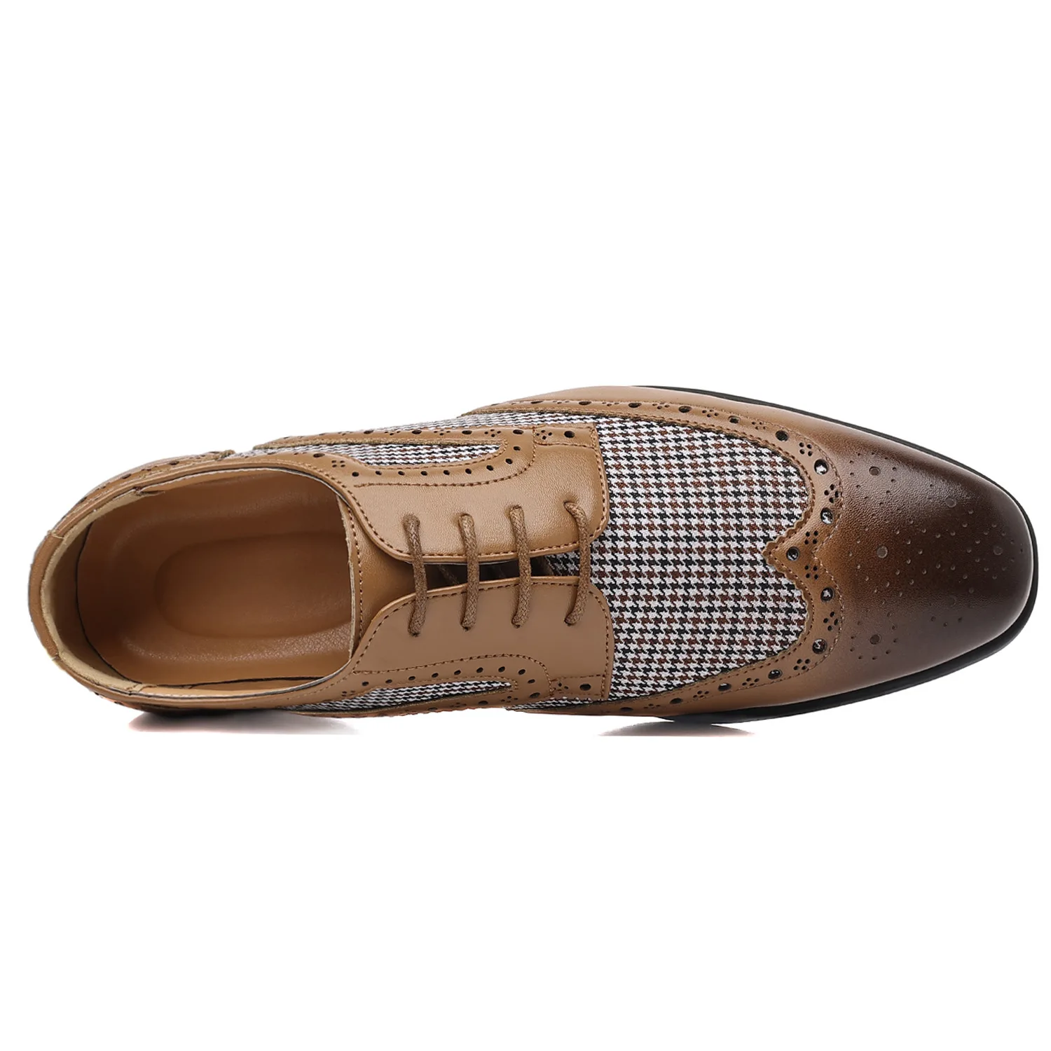 Handmade Oxfords Shoes for Men PU Leather Brogue Dress Shoes Men's Classic Business Formal Desinger Male Derby Shoe
