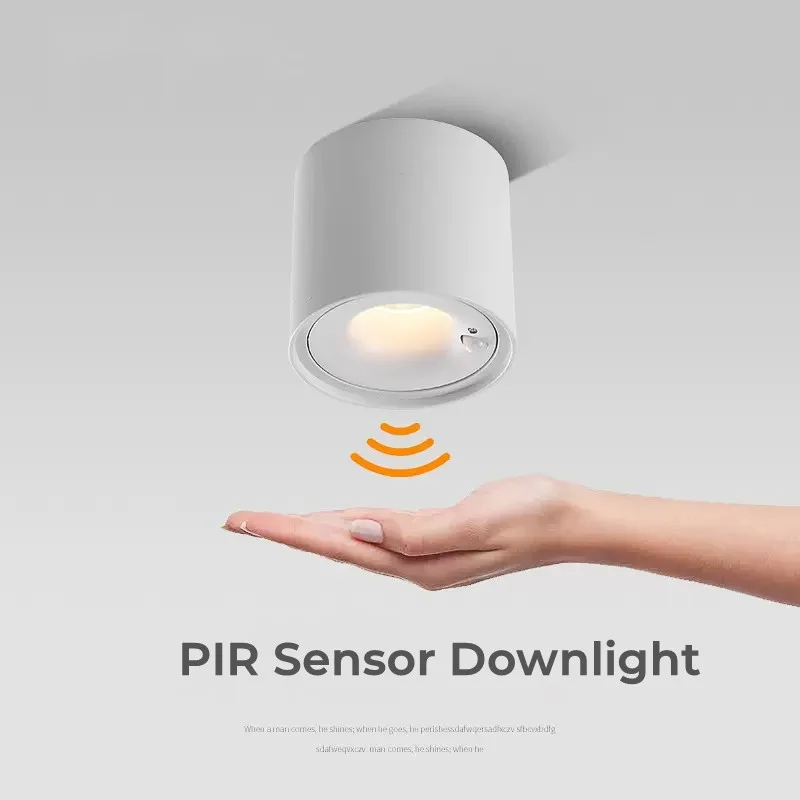 Smart COB Spotlight PIR Motion Sensor Surface Mounted Ceiling Spot Led Lights Corridor Aisle Entrance Kitchen Downlight Lamps