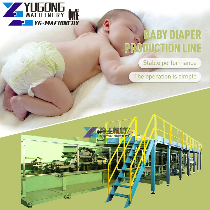 Baby Diaper Production Line Semi Automatic Baby Diaper Production
