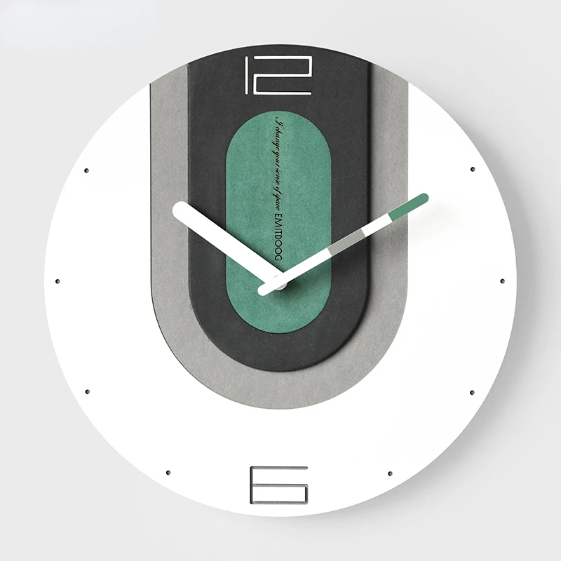 

Creative White Clock Living Room Decoration Simple Personality Wall Watch Free Punch Hanging Wall Decoration Clock