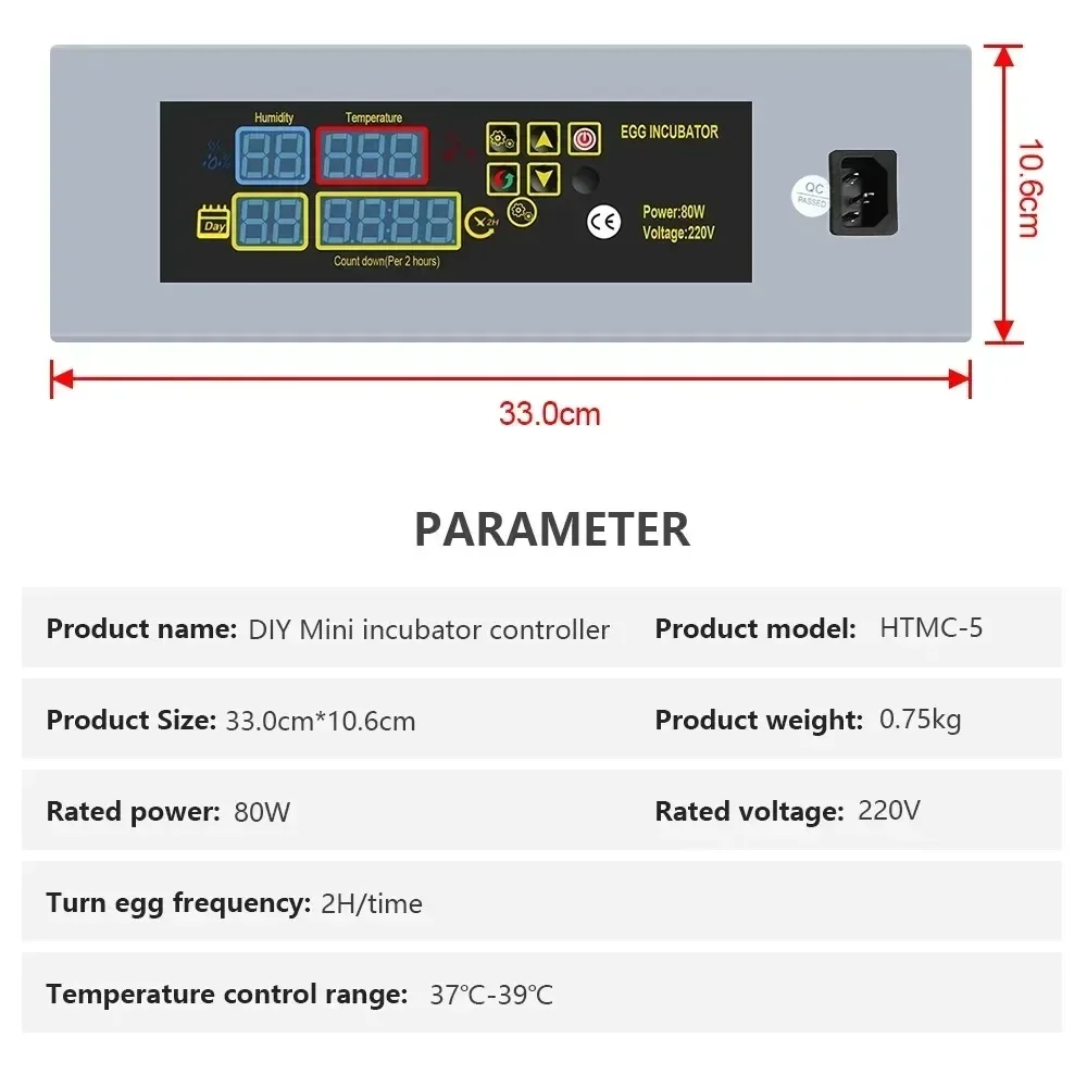 Egg Hatching Incubator DIY Incubator Mini incubateur Controller Set DIY Egg with Temperature Control Chicken HTMC-5 egg incubator