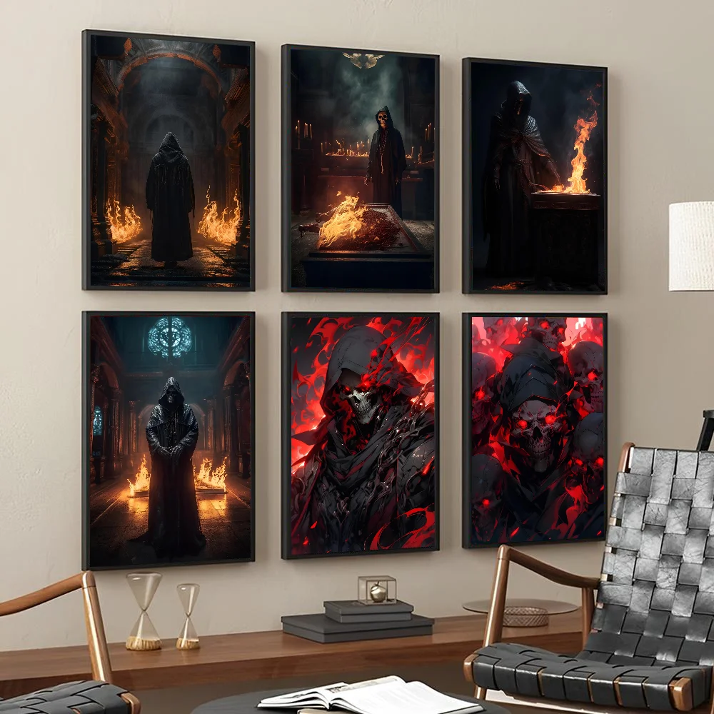 

S-skull W-warrior Poster Paper Print Home Living Room Bedroom Entrance Bar Restaurant Cafe Art Painting Decoration