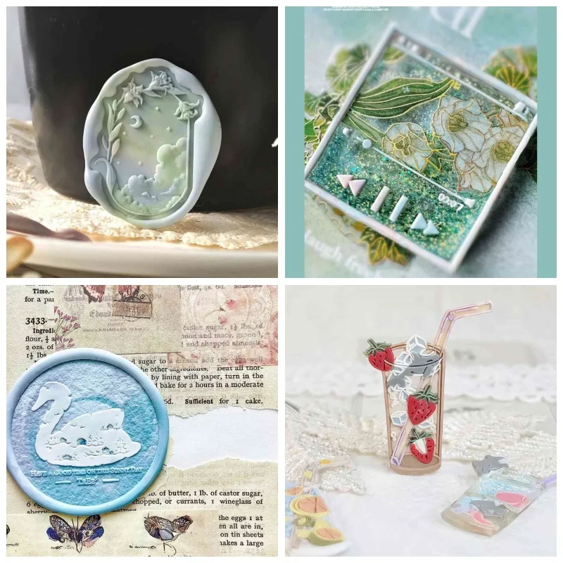 Creative Stamps Fire Seal Heads Mermaid Butterfly Specimens Clock Relief Players Irregular Copper Heads Bean Stamps Envelope self ink stamps