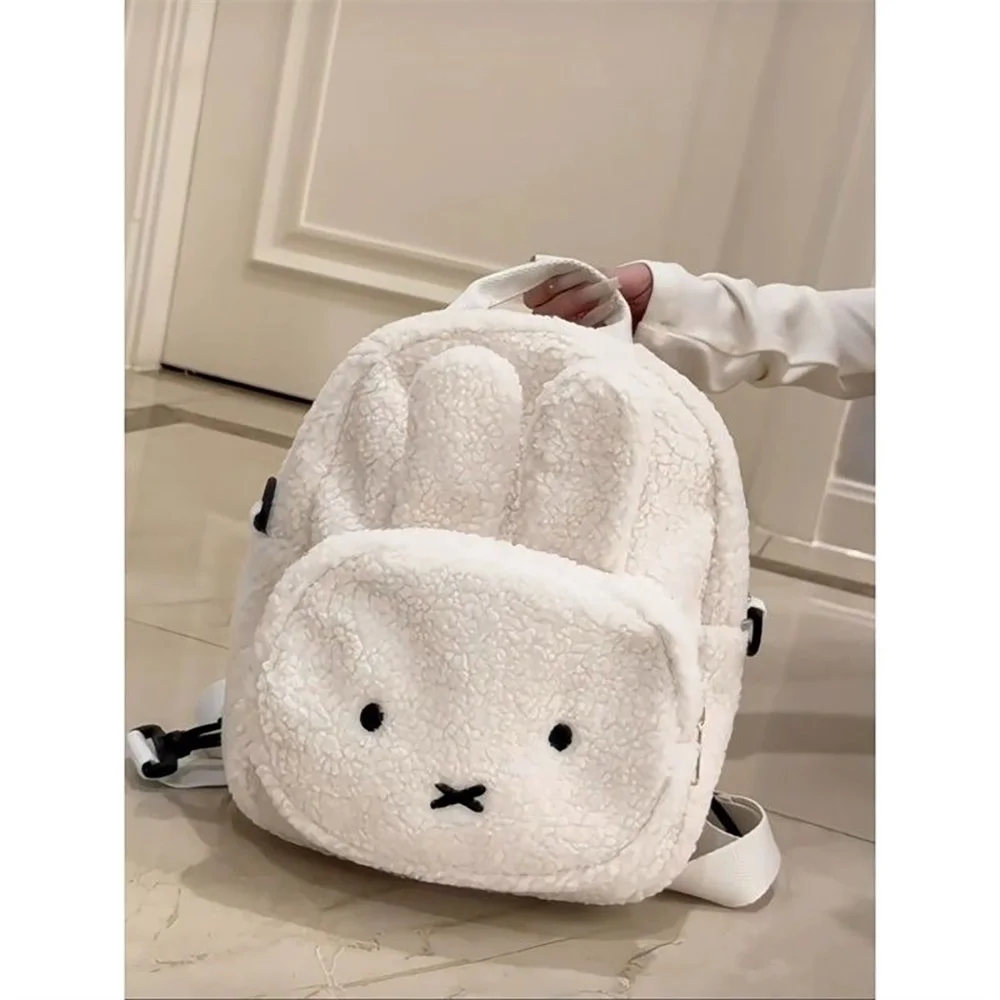 Cute Miffy Kawaii Backpack Cartoon Plush Rabbit Schoolbag Backpack