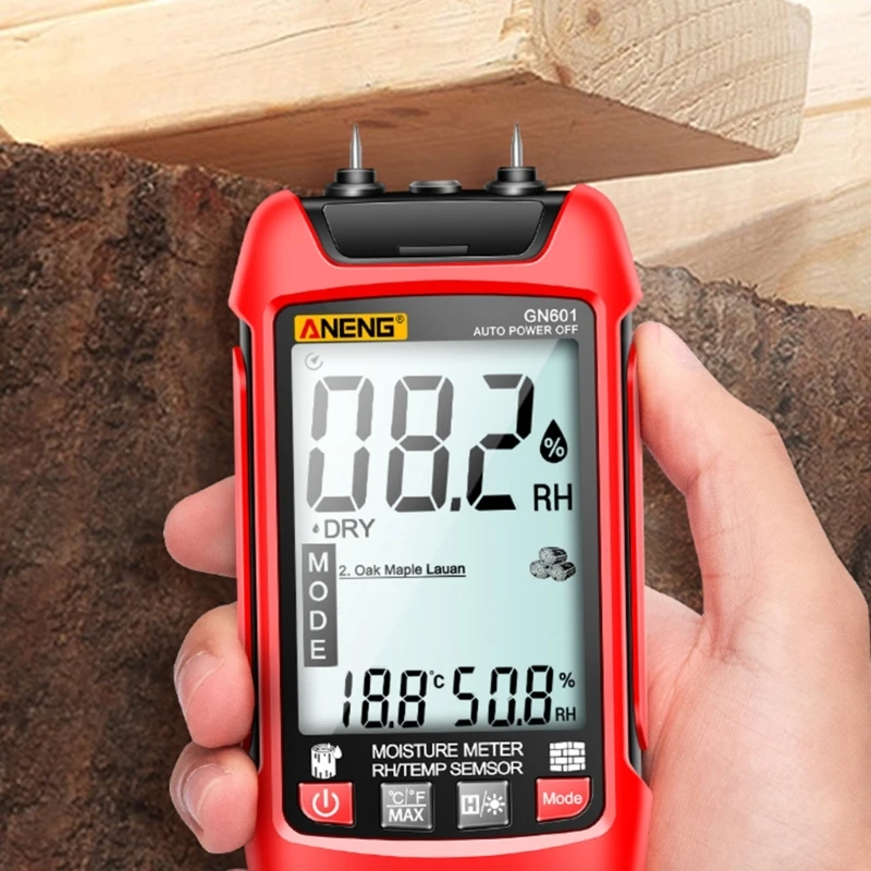 

Moisture Meter Analyzer-Humidity LCD-Tester Timber Damp Detector Hygrometer