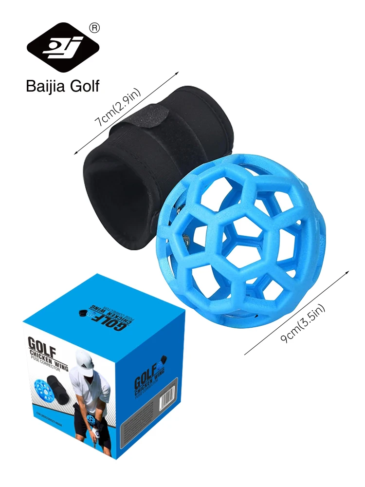 BaiJia Golf Swing Posture Corrector Trainer Ball Portable Golf Swing Training Aid Ball AdjustableWrist Sieeve Training