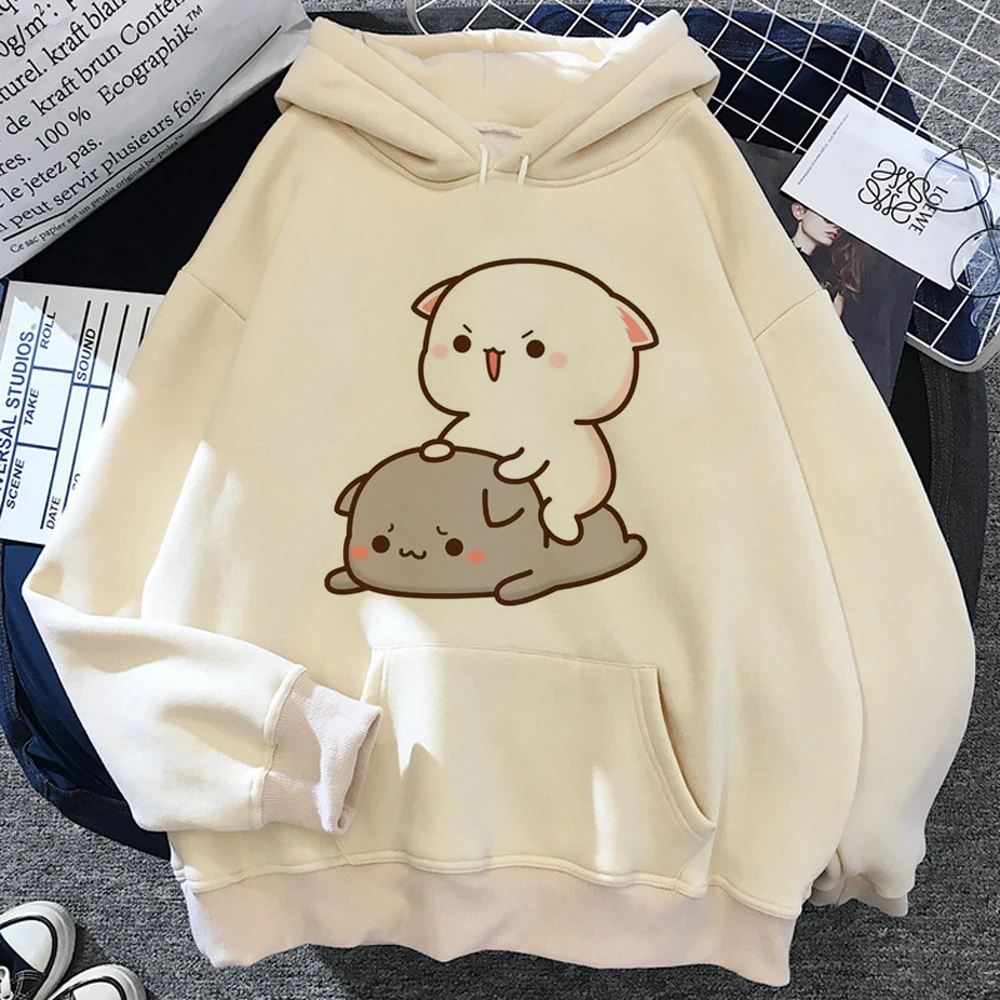 Bluzy Z Kapturem Bubu Dudu Damskie Vintage Graficzny Anime Pot Y2K Hoddies Ściąga Kobiece Japońskie Ubrania