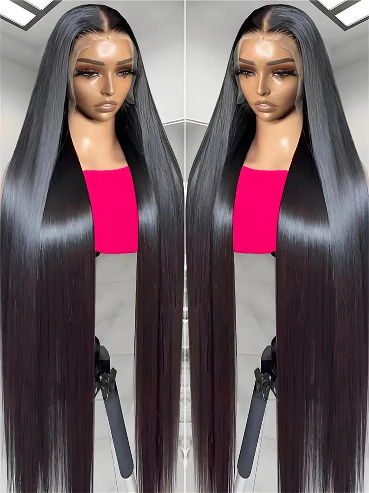 40 Inch 200 Density Frontal Wig For Black Women Brazilian Wigs Human Hair 5×5 Bo