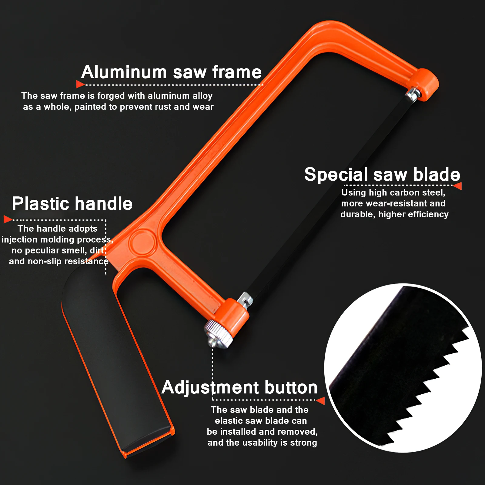 Hand Saw Hand Saw Mini 6 inch Hacksaw Frame Heavy Duty Adjustable Hacksaw DIY For Wood Steel Pipe Cutting PVC Carpentry Woodworking Tool