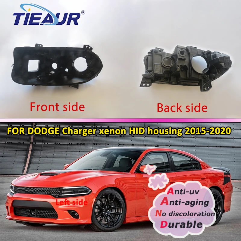 

Задняя крышка абажура для лампы задняя крышка для Dodge Charger 2015 2016 2017 2018 2019 HID ксеноновая фара корпус Пластиковый черный