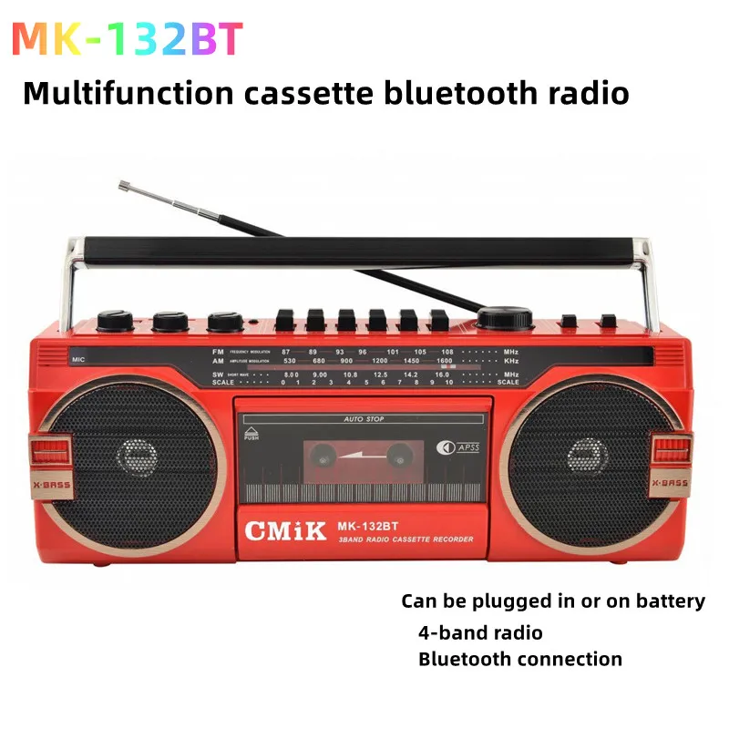 RADIO GRABADORA CASSETTE RETRO BLUETOOTH /AM/FM/SW