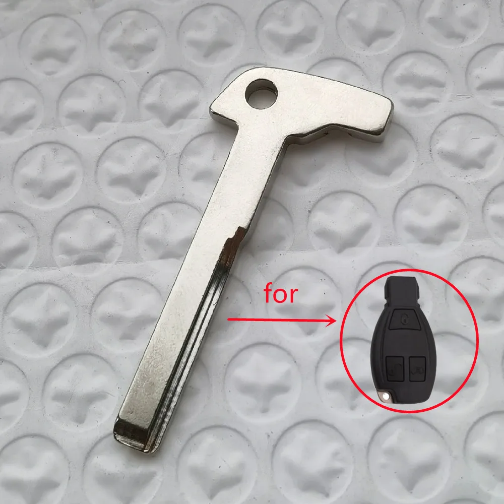 1Pcs Replacement Uncut Emergency Spare Key Blade For Mercedes Benz 2008 E300 C200 C300 S350 S300 S500