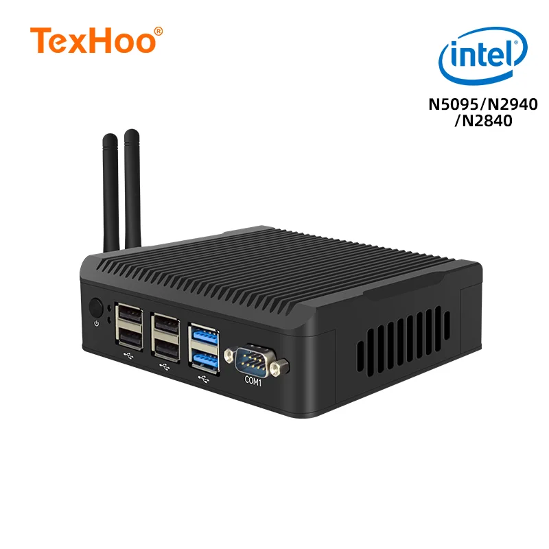 Промышленная материнская плата TexHoo Mini Itx Pc Linux Ubuntu 2Com 2Lan, промышленный серверный мини-компьютер