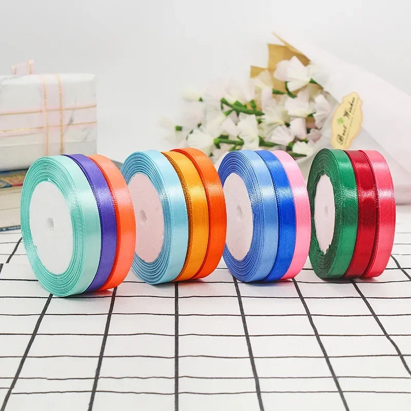 Elegant Satin Ribbons for Gift Wrapping & Decorations - 25 Yards
