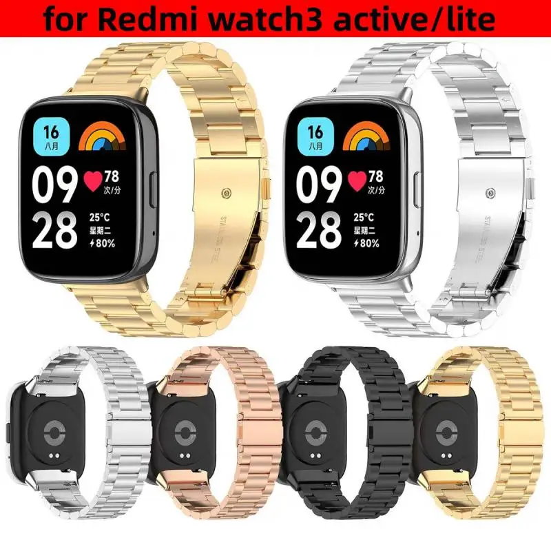 

Watch Strap for Redmi Watch3 Active Stainless Steel Metal Strap Replacement Bracelet for Redmi Watch3 Active Lite Wristband