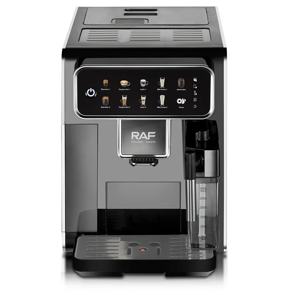 RAF New Commercial Full Automatic Smart Coffee Makers Espresso Cappuccino Latte Coffee Machine With Milk Tank 6