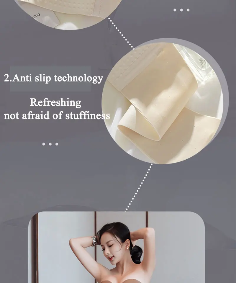 1Pc Sexy Front Closure Sexy Push Up Bra Women Invisible Bras Underwear Lingerie For Female Brassiere Strapless Seamless Bralette