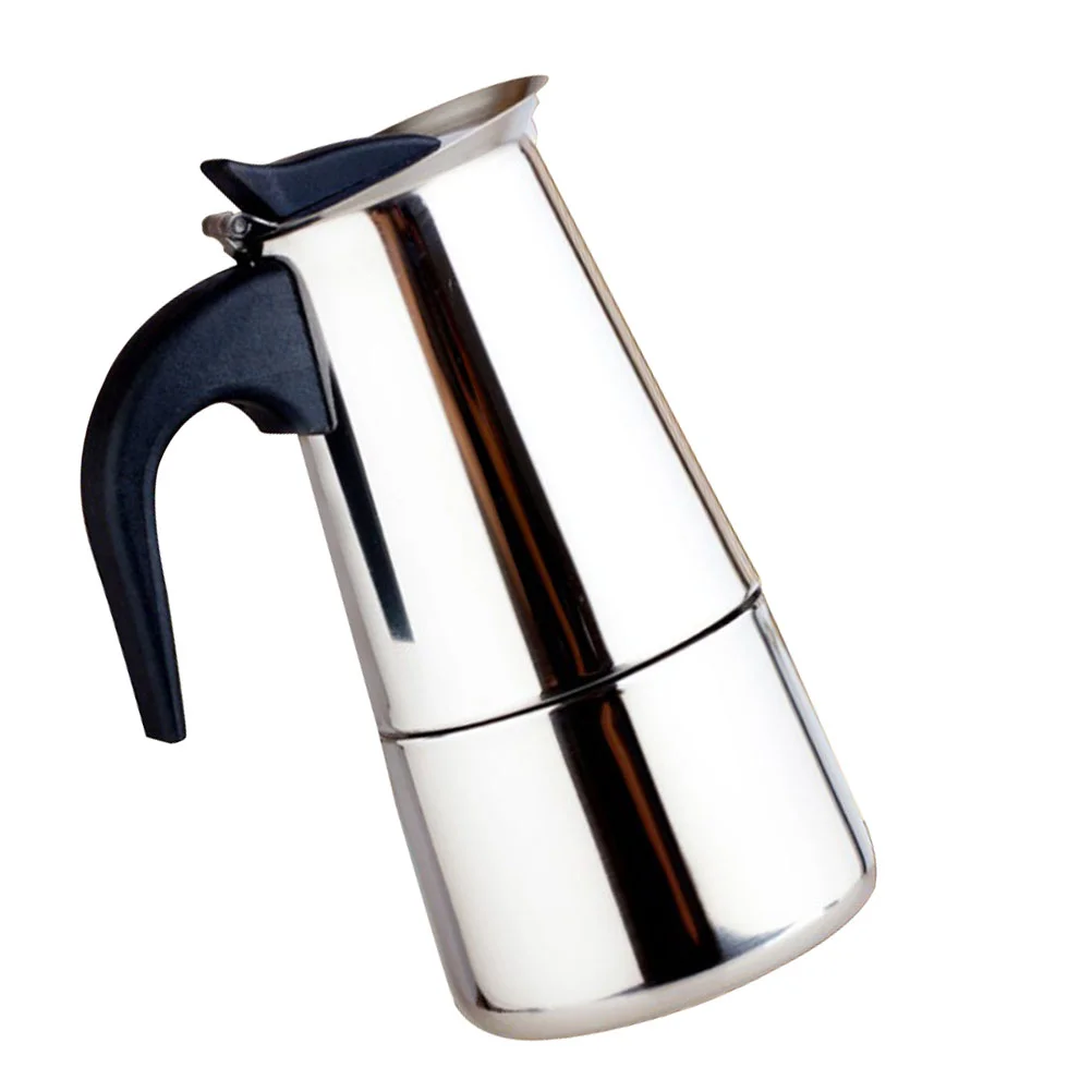 

Stainless Steel Coffee Maker Mocha Espresso Latte Stovetop Filter Coffee Pot Percolator Tools Easy Clean for Home Office