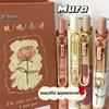 Retractable Gel Pens Rose Bear 0.5mm Black Ink Fine Point Smooth Writing for Gifts Office Writing Supplies School Stationery 2