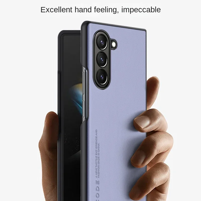 Deluxe Leather Foldable Phone Case with Hard Protective Shell