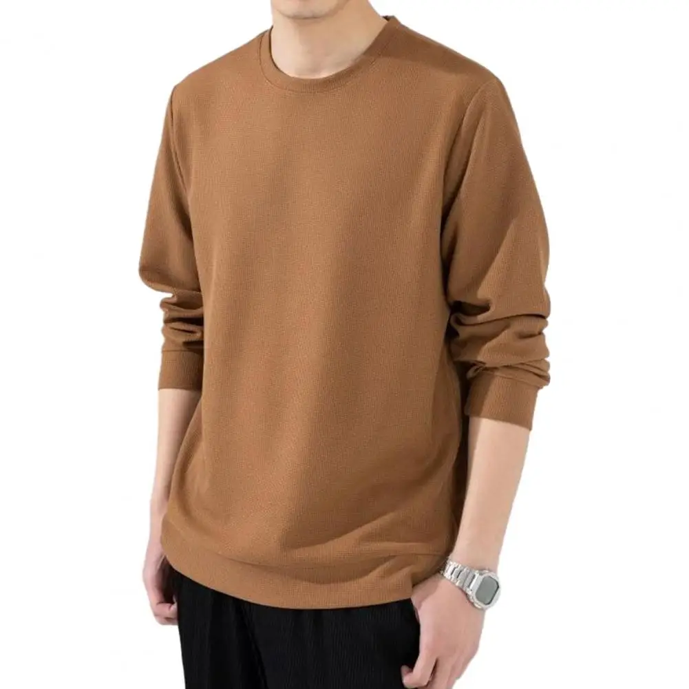 

Men Top Premium Men's Thick Soft Pullover Stylish Mid-length Sweatshirt with Elastic Fit Ideal for Casual Spring Fall Wear Round