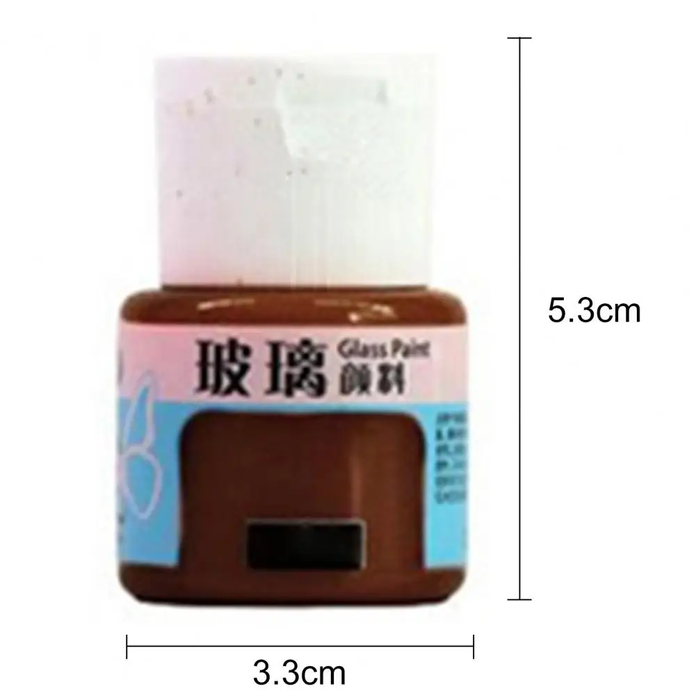20ml Safe Healthy Glass Paint Vibrant Color Siliceous Glass-Color Paint Wine Bottle Ceramic Glass Pigment Student Art Supplies