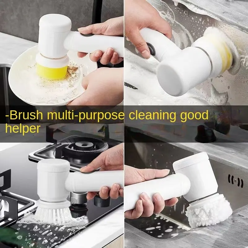 1 Set Convenient Multifunctional Dishwasher Pot Scrubber Electric Dish Brush  1200mA Cleaning Brush Detachable Daily Use - AliExpress