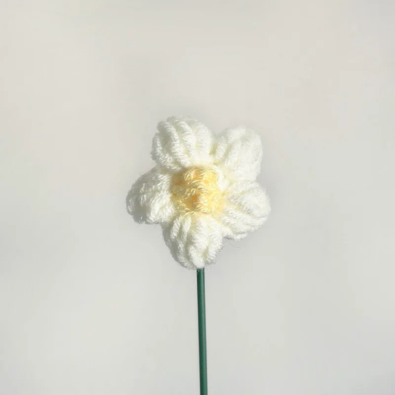 Fiori lavorati a maglia all'uncinetto in vaso all'uncinetto fatto in casa rosa tulipano marghera ornamenti per desktop da ufficio decorazione interna automobilistica per auto