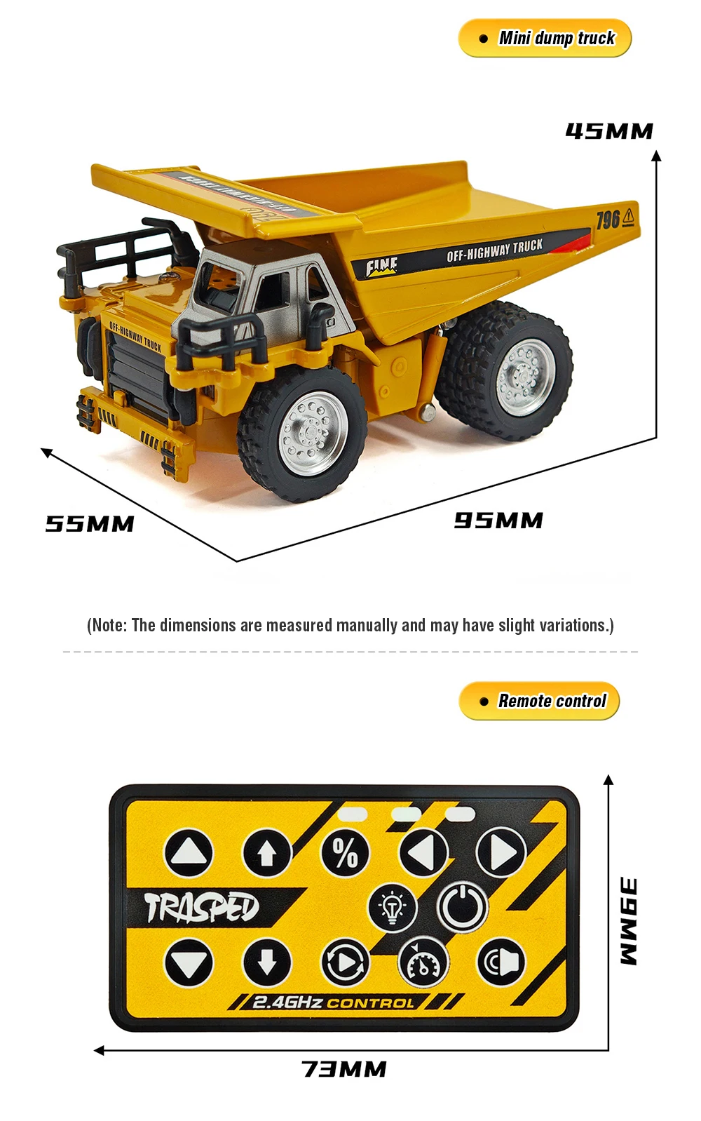 1/64 Desktop Mini RC Legierung Muldenkipper APP Fernbedienung Mini 4CH 4WD Engineering Fahrzeug Modell Desktop Kinder Spielzeug junge Geschenke – Detail 16