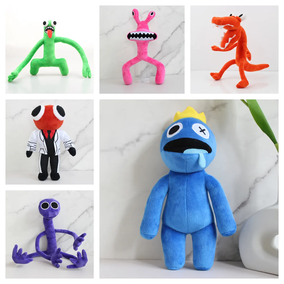 Ro-bloxed Rainbow Friends Plush Toy Cartoon Game Doll Cute Blue Baby  Monster Toy