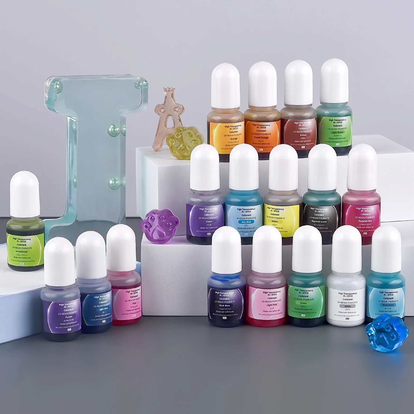 5ml Epoxy Pigment 24 Color Liquid Epoxy UV Resin Dye Transparent Colorant UV Resin Coloring DIY Art Jewelry Making Tools