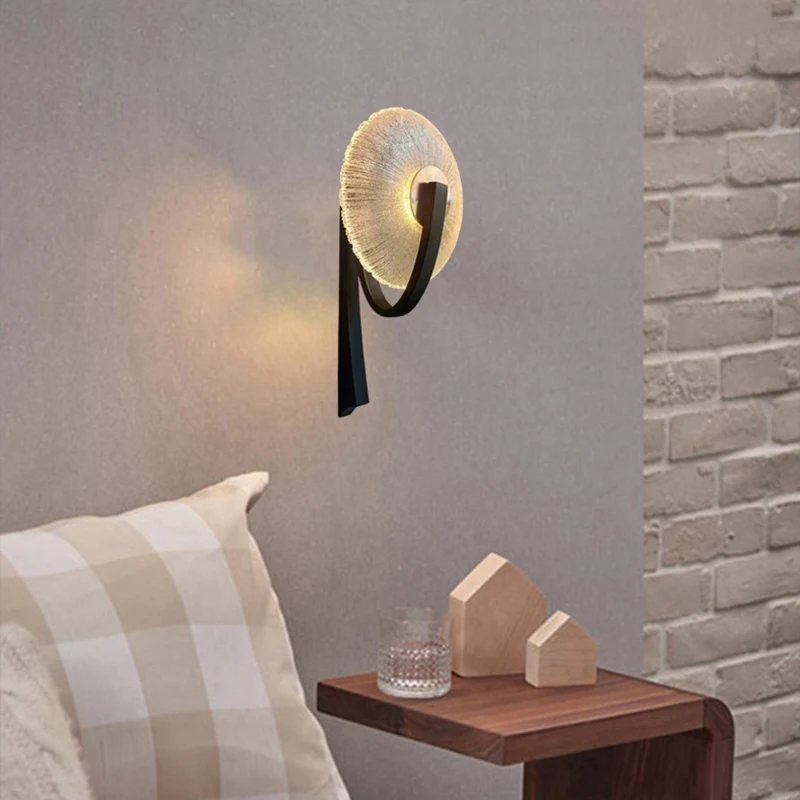 Novelty LED Wall Lamp Gold Black Metal Clear Glass For Bedroom Living Room Restaurant Lighting Fixtures 3000K