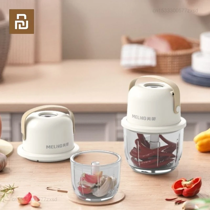 Youpin MELNG 소형 무선 전기 믹서, 다기능 마늘 고추 다지기 고기 매셔, 가정용 주방 도구용 빠른 믹서기 