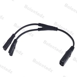 Dual Female to Male Y - Split Power Cable Adapter, 28CM Extension Cord (1 TO 2)