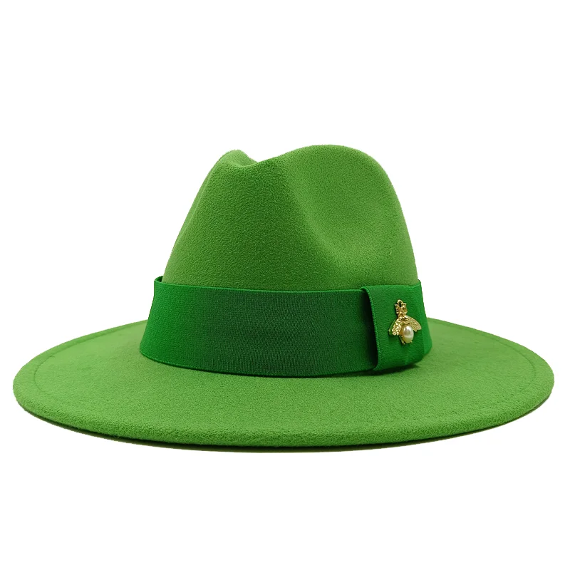 28-Farben-Fedora-Hüte mit Bienen-elastischem Gurtband, Herren-Fedora-Hut, Herren-Panama-Hut, Unisex-Hut, Militärfarbe, Fedora-Hut – Detail 11