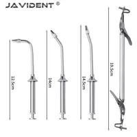 Seringues porte-amalgames dentaires à pointe courbée, double acier inoxydable, pour remplissage de cavités, dentisterie restauratrice, laboratoire 2