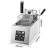 8L Electric Frying Pan Commercial Single-cylinder Timed French Fries Intelligent Automatic Lifting Large-capacity Fryer Electric 4