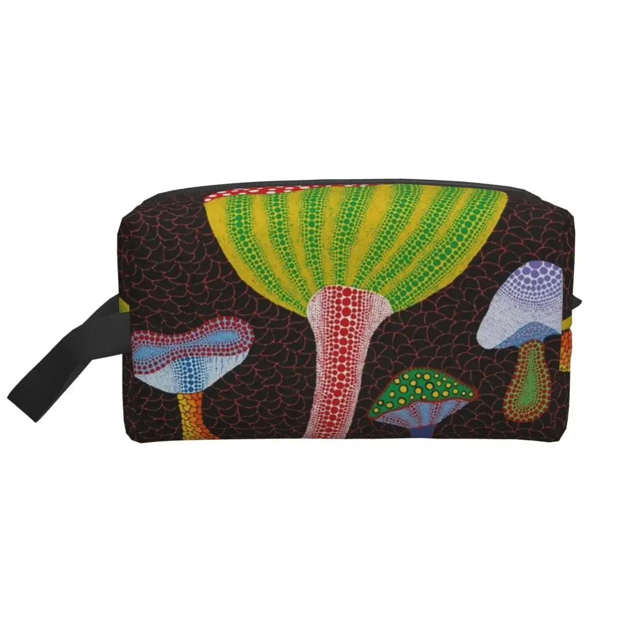 

Custom Yayoi Kusama Art Travel Cosmetic Bag for Women Japanese Artist Makeup Toiletry Organizer Ladies Beauty Storage Dopp Kit