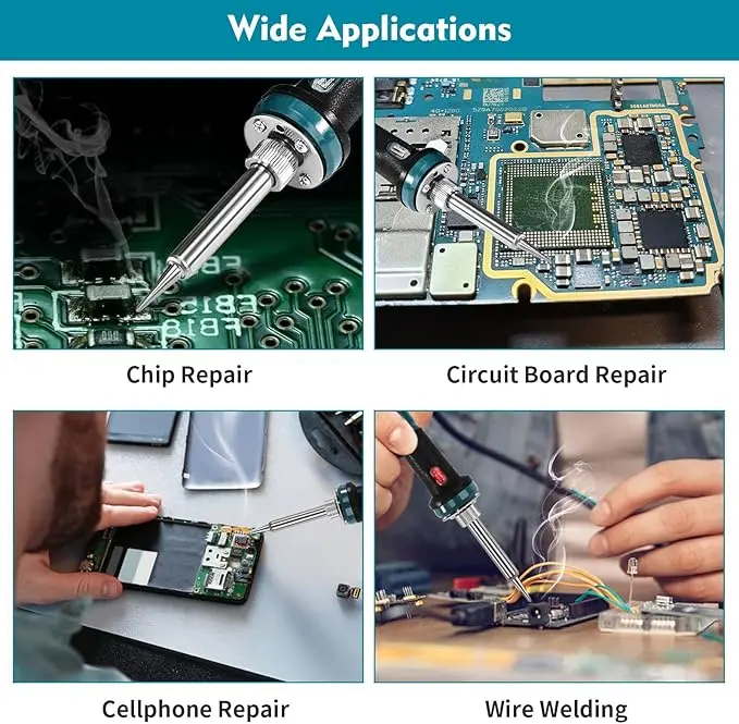 60W 무선 전기 납땜 스테이션 Makita 18V 배터리 용 납땜 인두 용접 전동 공구 5Pc 솔더 팁으로 DIY 수리