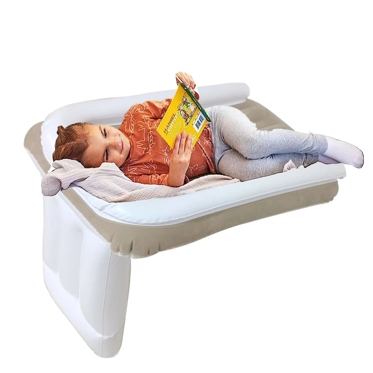 

Baby Inflatable Mattress Children's Car Rear Folding Mat Outdoor Travel Thickened Flocking Air Cushion Kid Sleeping Bed New