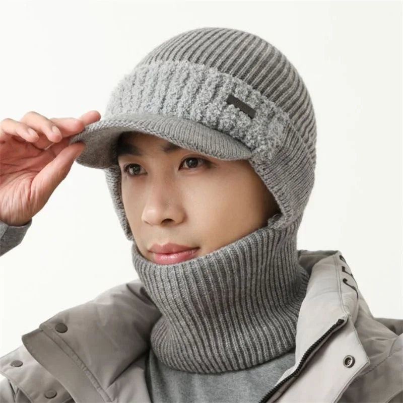 Hot Sale Men Balaclava Hat Full Cover Style Winter Hat Outdoor Windproof Knitted Hat Winter Keep Warm Beanie Cap