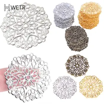 DIY 쥬얼리 귀걸이 이어 스터드 핀, 선조 꽃 랩 커넥터, DIY 쥬얼리 제작 액세서리, 가방 당 50 개