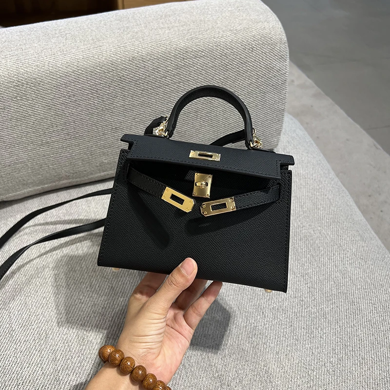 

new designe luxury bags genuine espom leather shoulder bags women fashion handbags lady hobos box bag girl mini bags