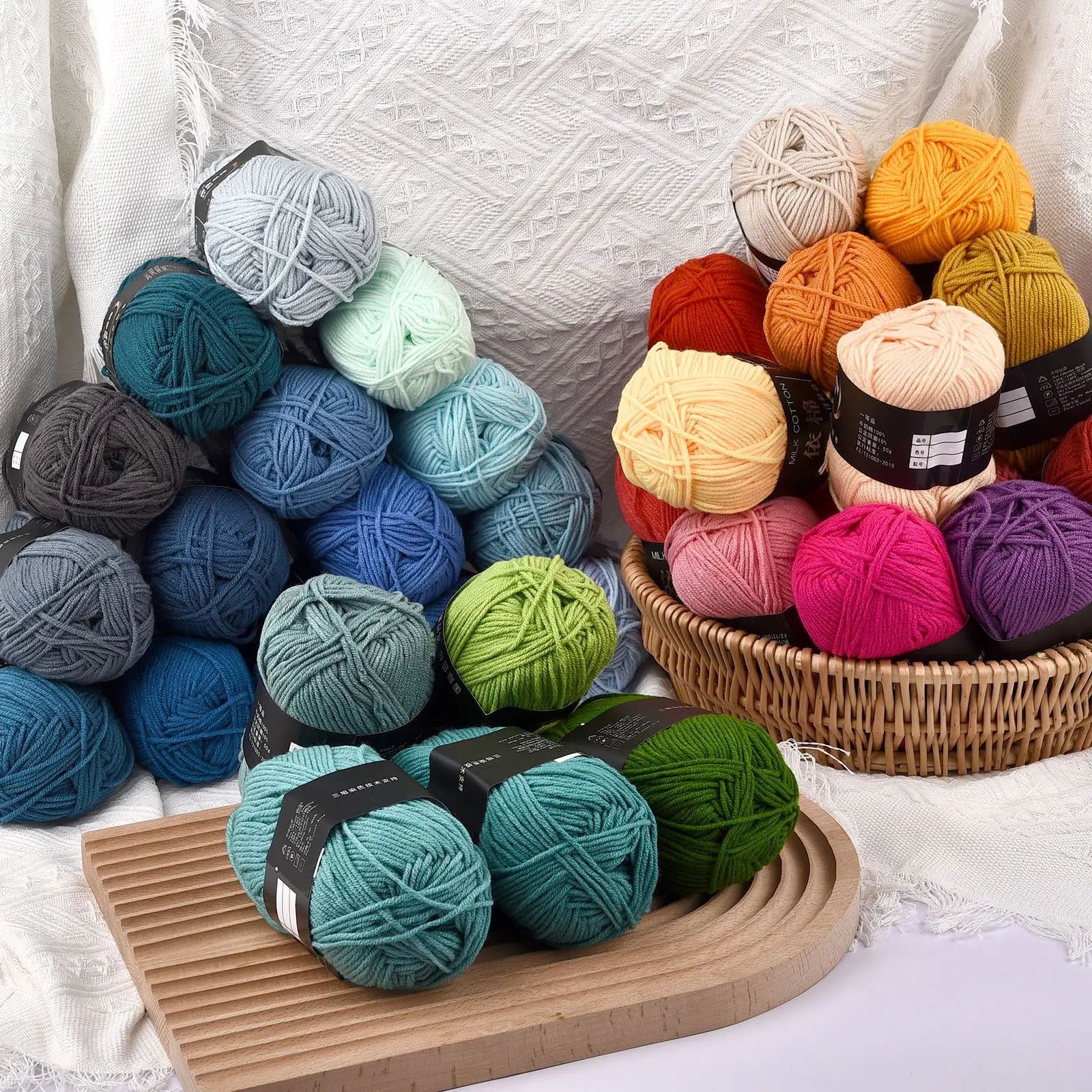 50g/roll Fashion Crochet Cotton Yarn For Knitting Cotton Baby Milk